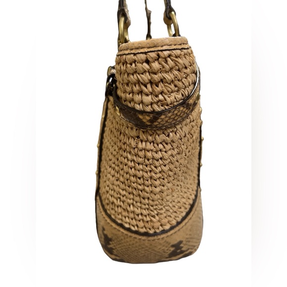 Coach Natalie Weekender Straw Shoulder Bag Tote - Picture 5 of 16